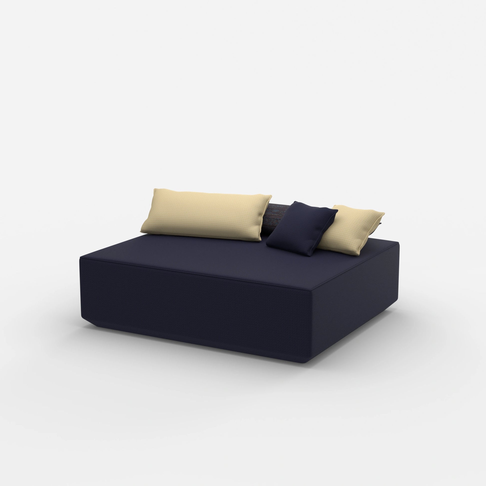 Modularer Pouf in Groß von der Seite