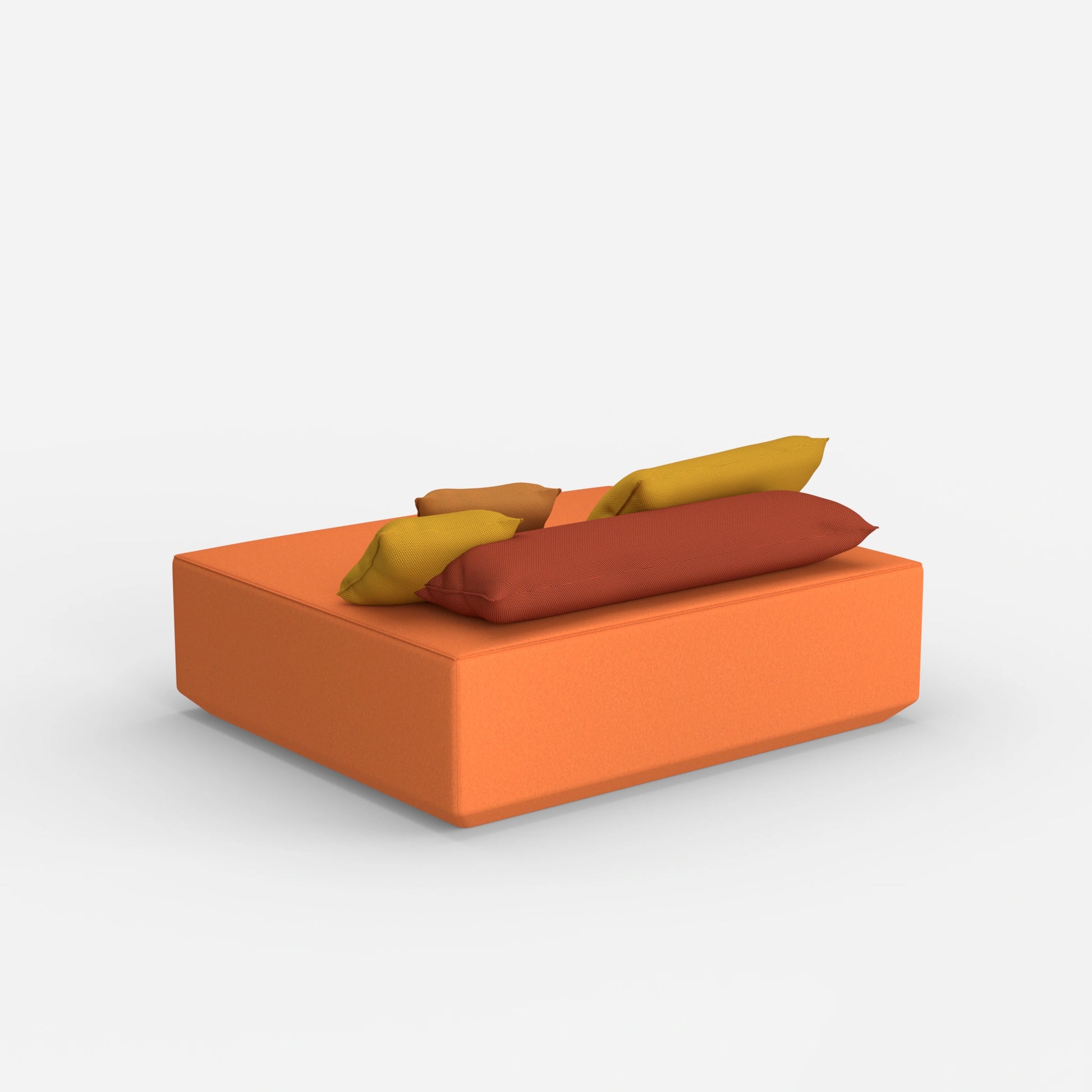 Modularer Pouf in Groß von hinten