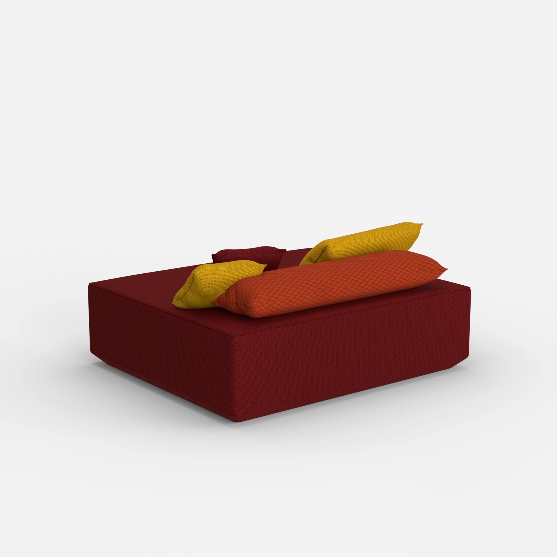 Modularer Pouf in Groß von hinten