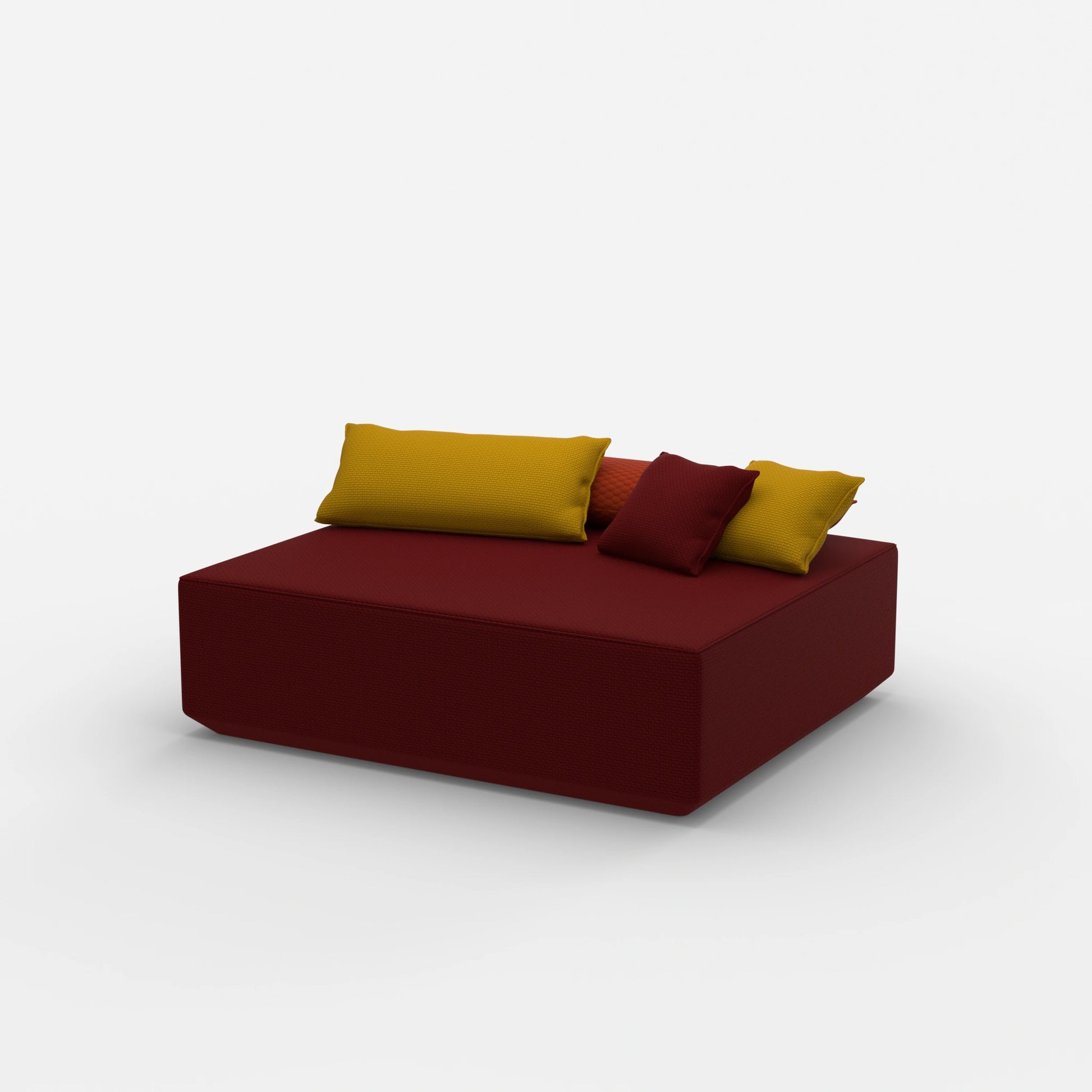 Modularer Pouf in Groß von der Seite