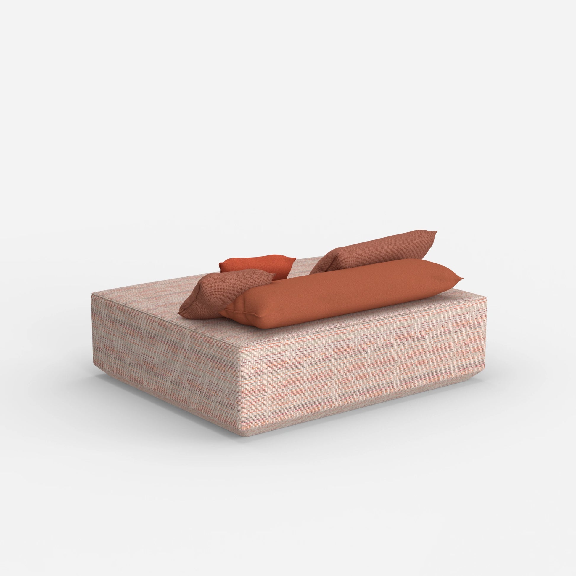 Modularer Pouf in Groß von hinten