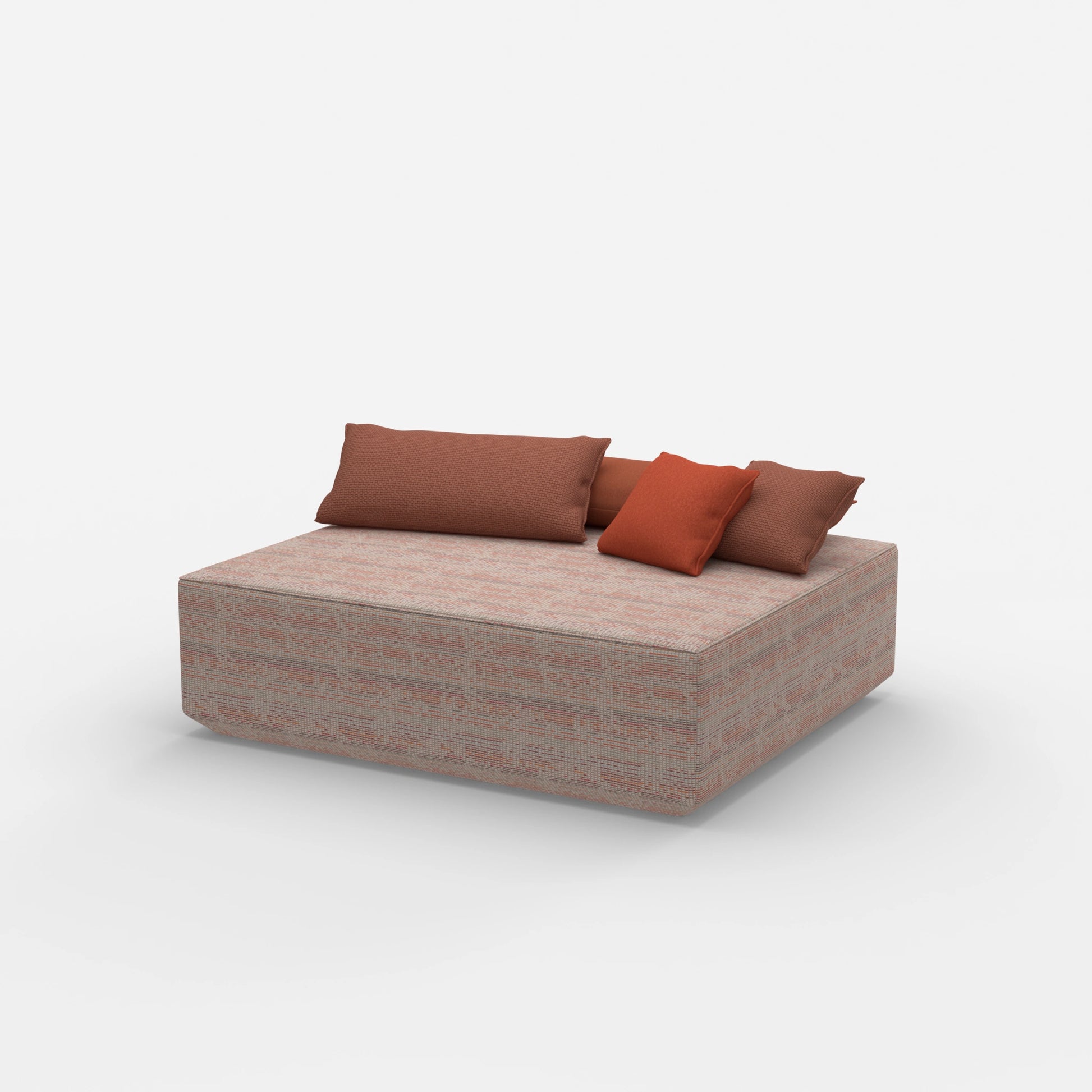 Modularer Pouf in Groß von der Seite