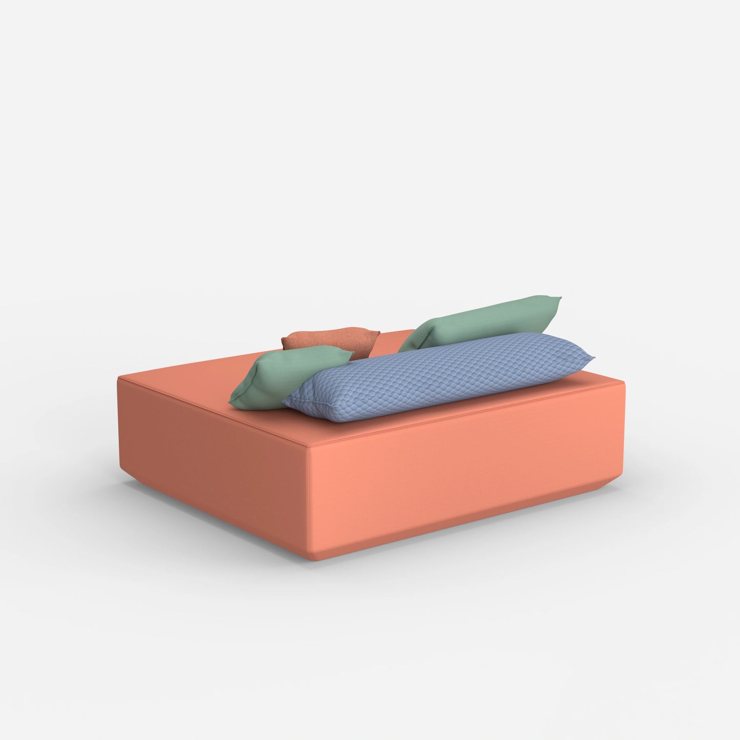 Modularer Pouf in Groß von hinten