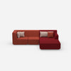 Modulares 3er Sofa mit Ottomane von vorne