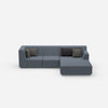 Modulares 3er Sofa mit Ottomane von vorne