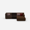 Modulares 3er Sofa mit Ottomane von vorne