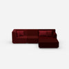Modulares 3er Sofa mit Ottomane von vorne