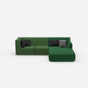 Modulares 3er Sofa mit Ottomane von vorne