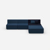 Modulares Ecksofa blau von vorne