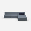 Modulares Ecksofa blau von vorne