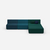 Modulares Ecksofa blau von vorne