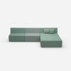 Modulares Ecksofa blau von vorne