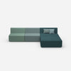 Modulares Ecksofa blau von vorne