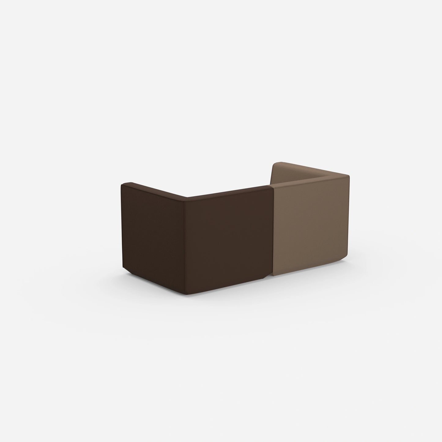 Modulares Ecksofa für kleine Räume von hinten