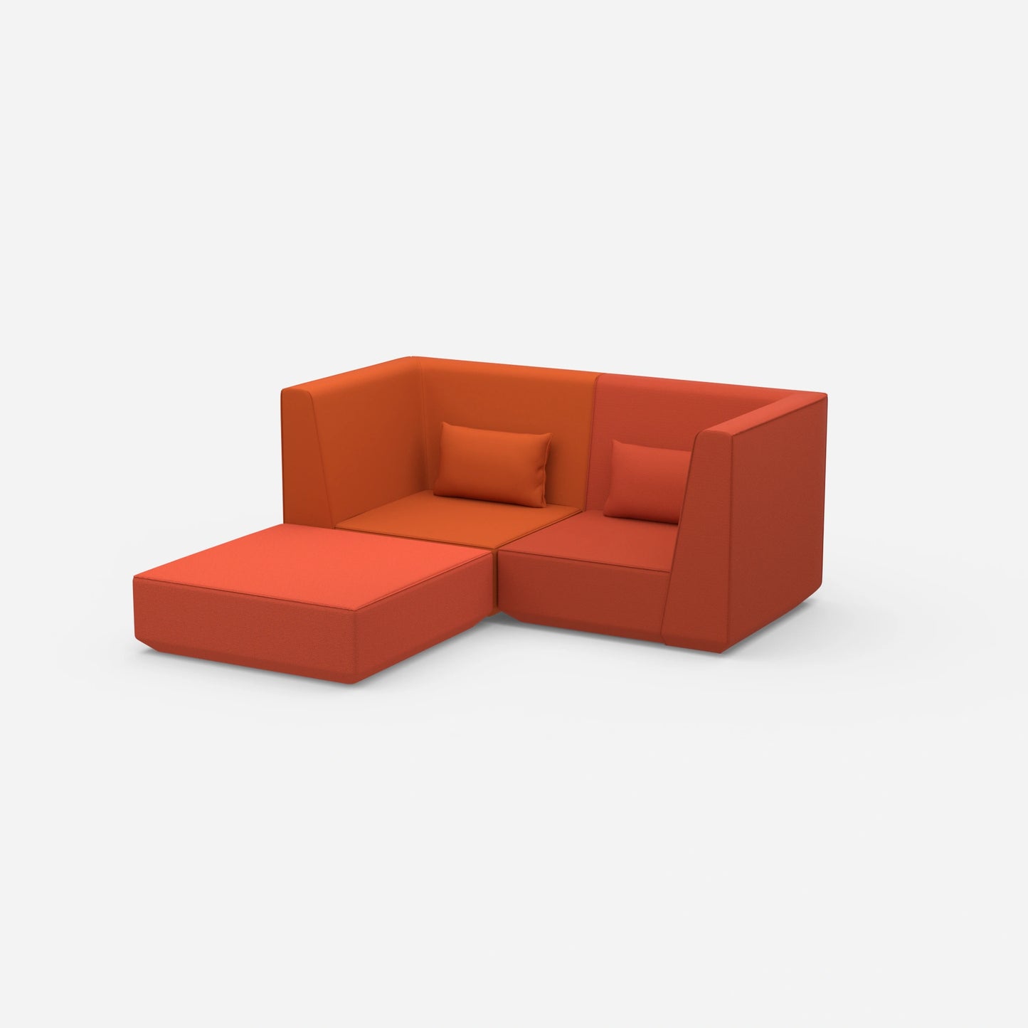 Modulares Ecksofa für kleine Räume von der Seite