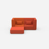 Modulares Ecksofa für kleine Räume von vorne