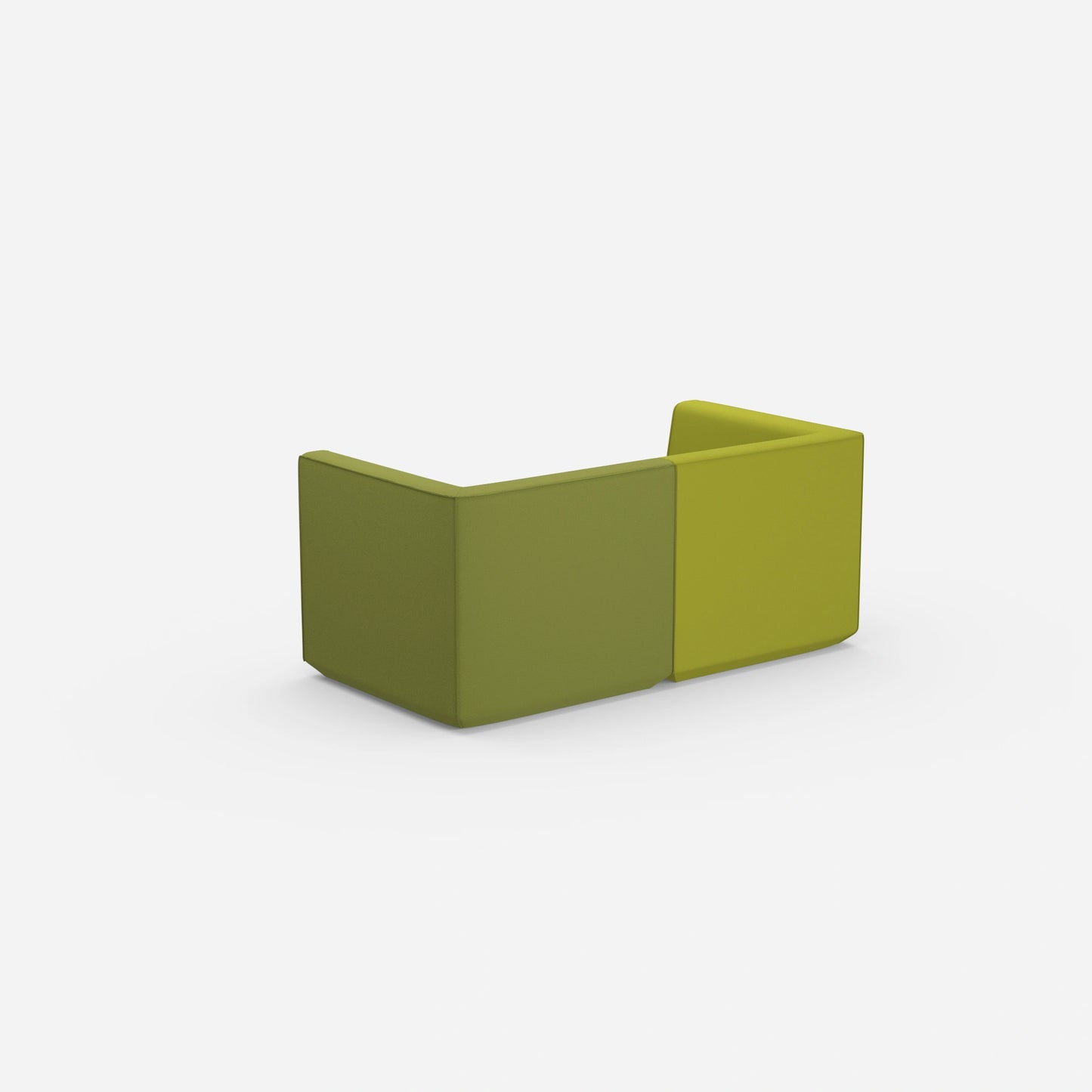 Modulares Ecksofa für kleine Räume von hinten