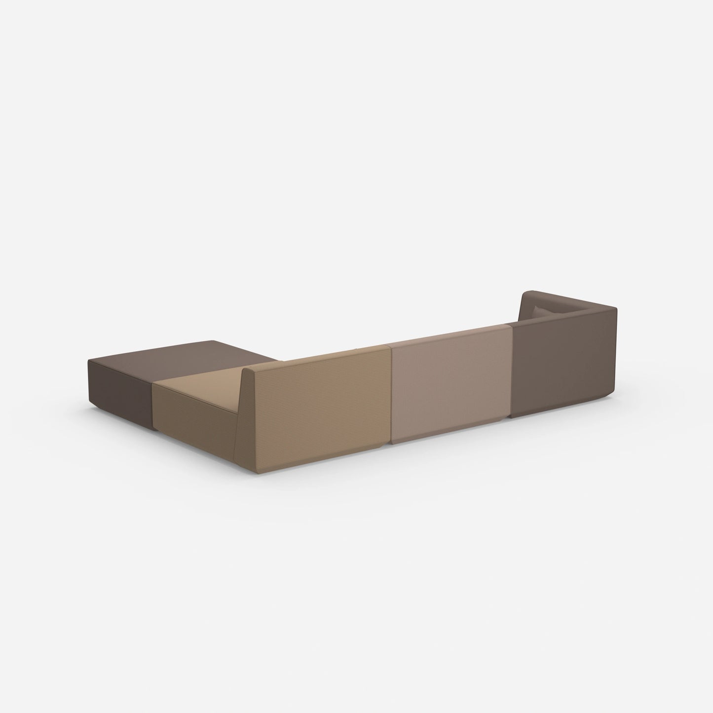 Modulares Ecksofa groß zum Schlafen von hinten