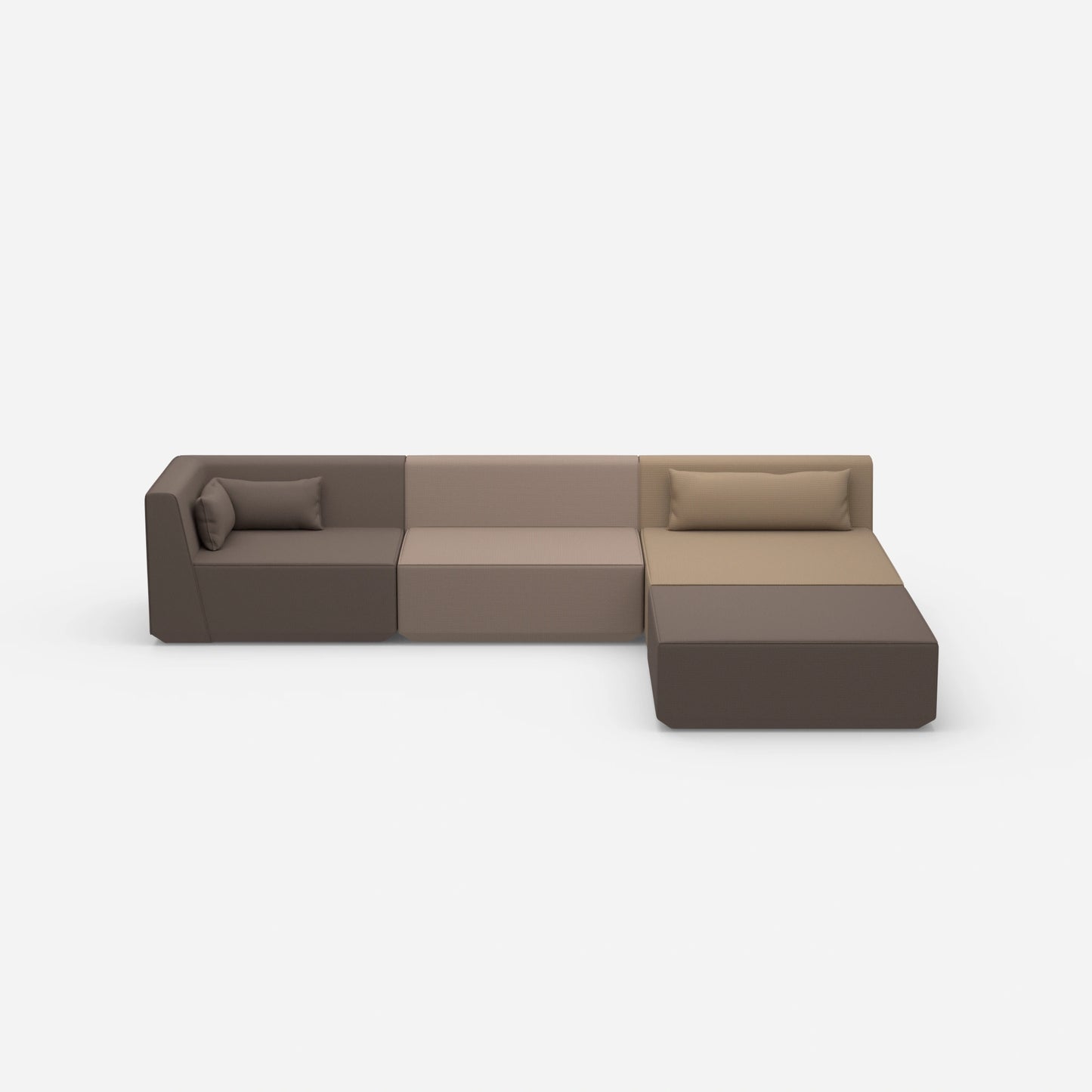 Modulares Ecksofa groß zum Schlafen von vorne
