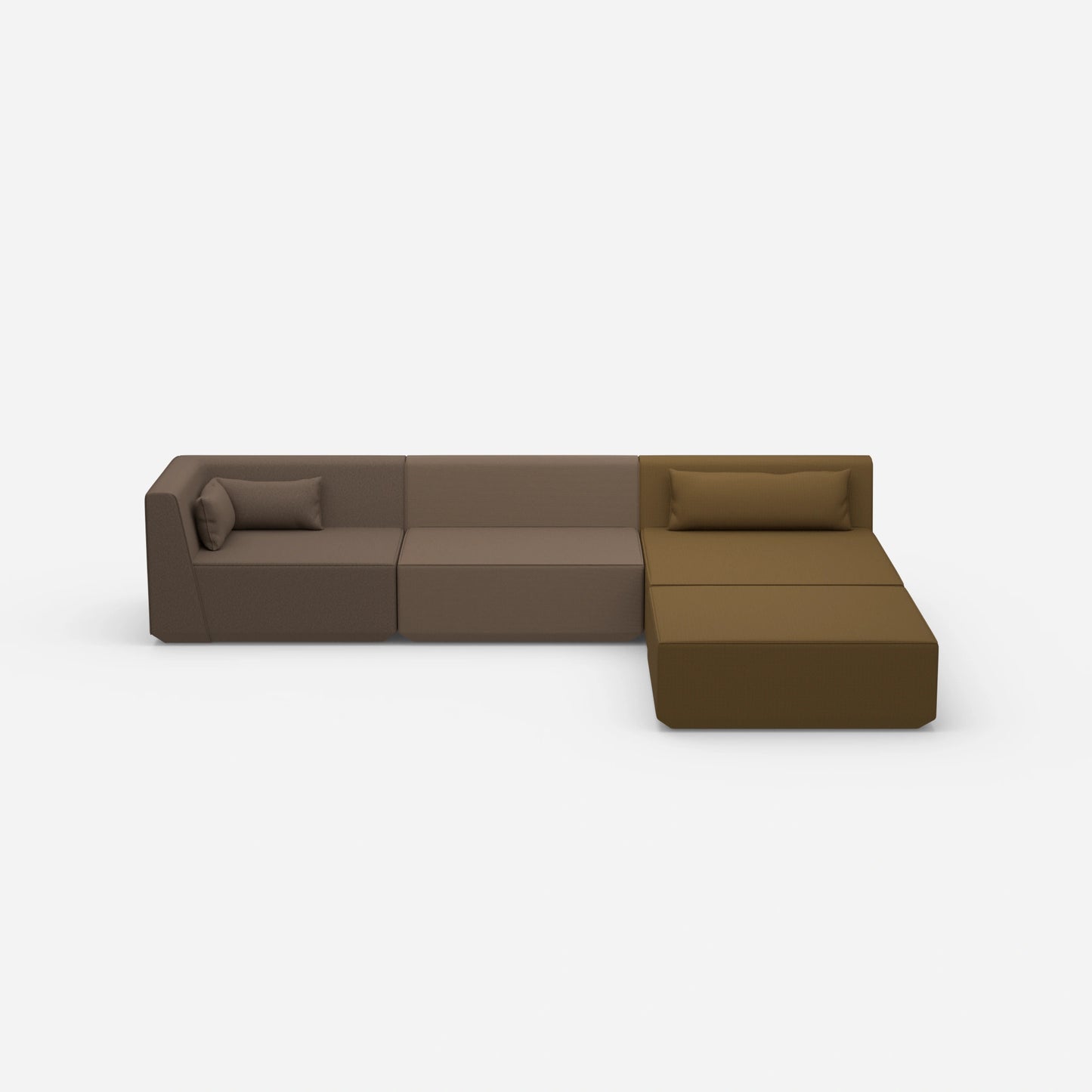 Modulares Ecksofa groß zum Schlafen von vorne