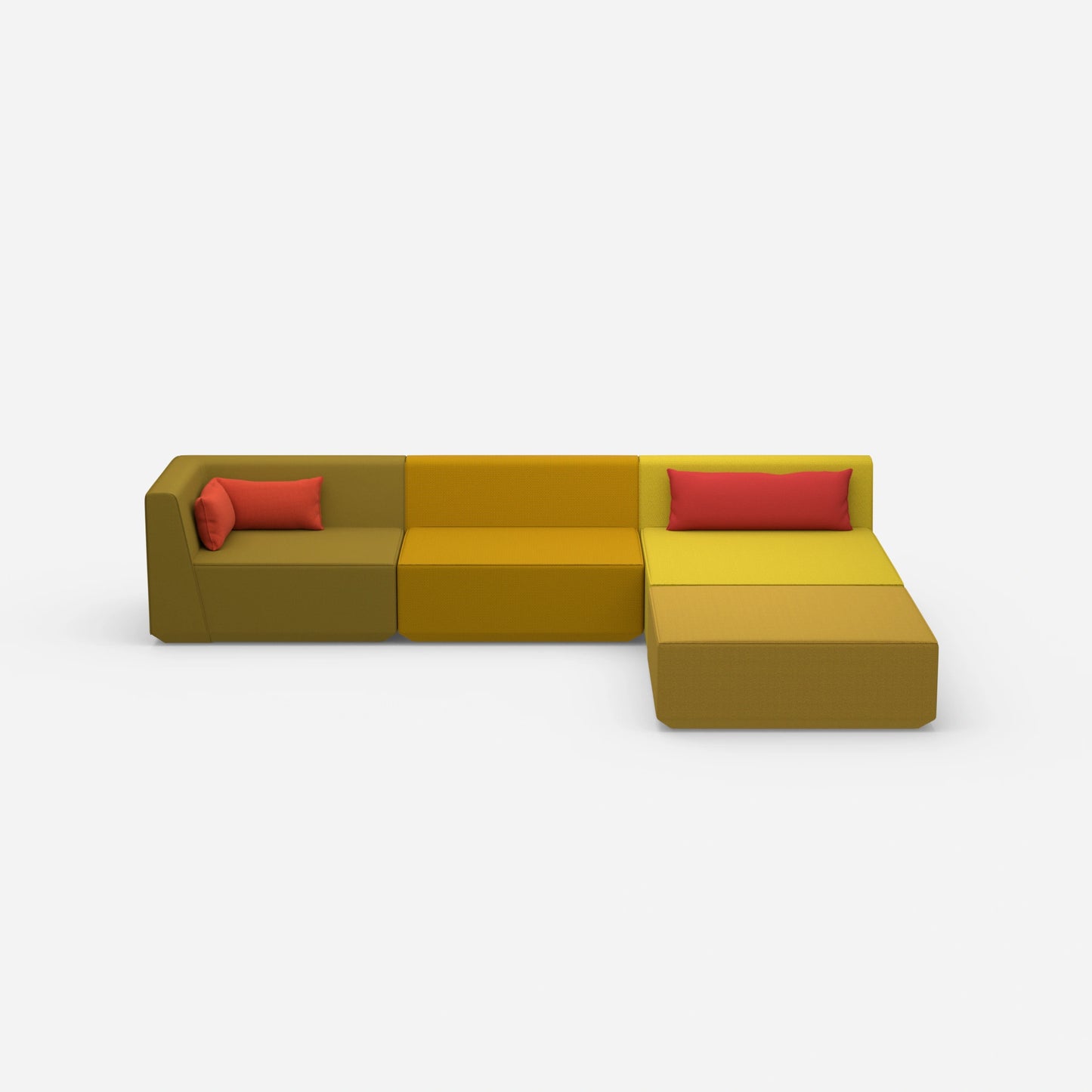 Modulares Ecksofa groß zum Schlafen von vorne