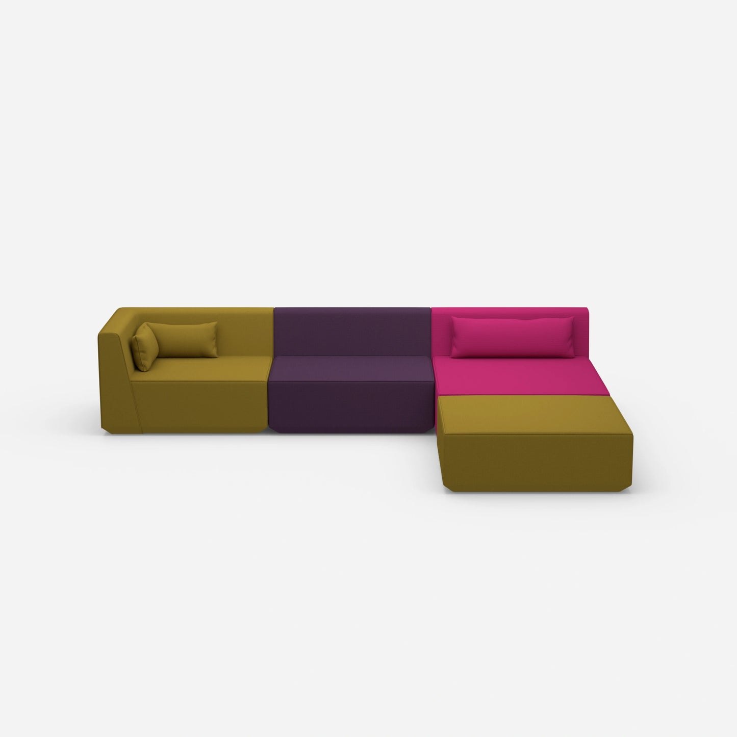 Modulares Ecksofa groß zum Schlafen von vorne