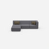 Modulares Ecksofa modern in Grau von vorne
