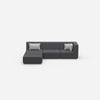 Modulares Ecksofa modern in Grau von vorne