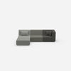Modulares Ecksofa modern in Grau von vorne