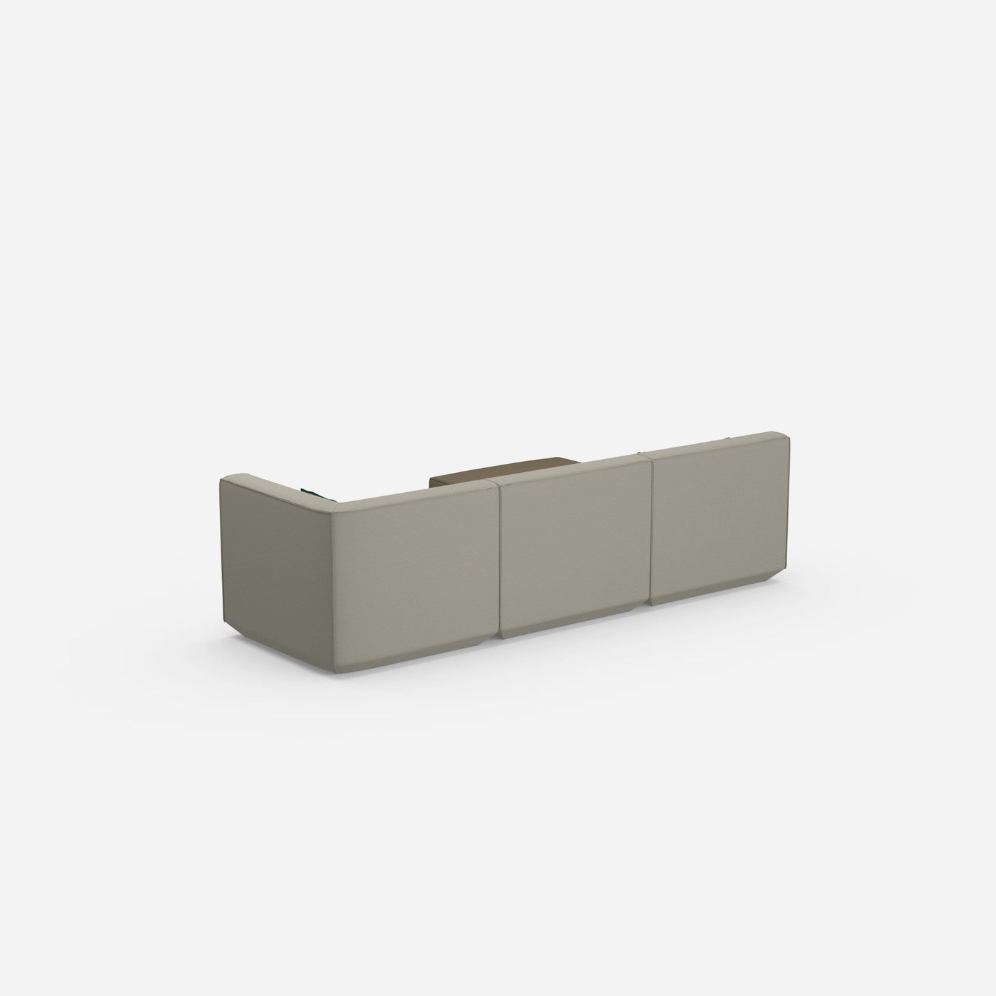 Modulares Ecksofa modern in Grau von hinten