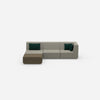Modulares Ecksofa modern in Grau von vorne