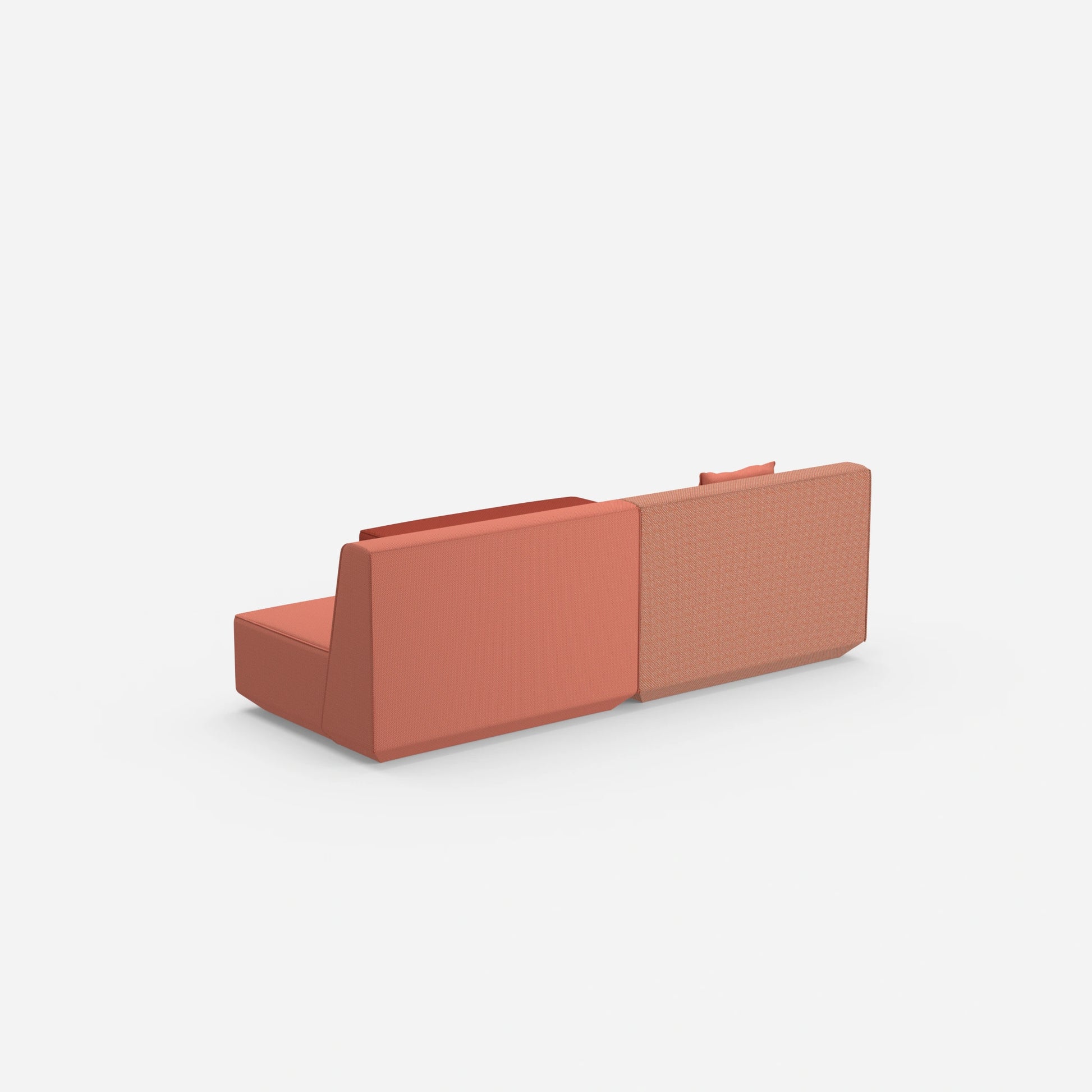 Modulares Ecksofa ohne Armlehne von hinten