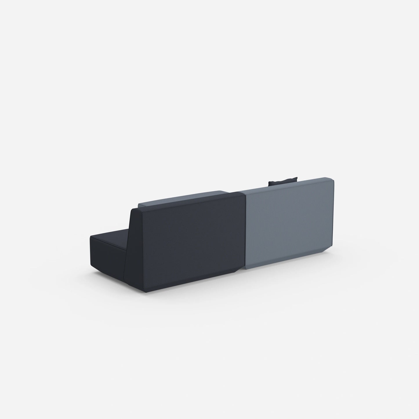Modulares Ecksofa ohne Armlehne von hinten