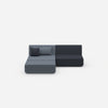 Modulares Ecksofa ohne Armlehne von vorne