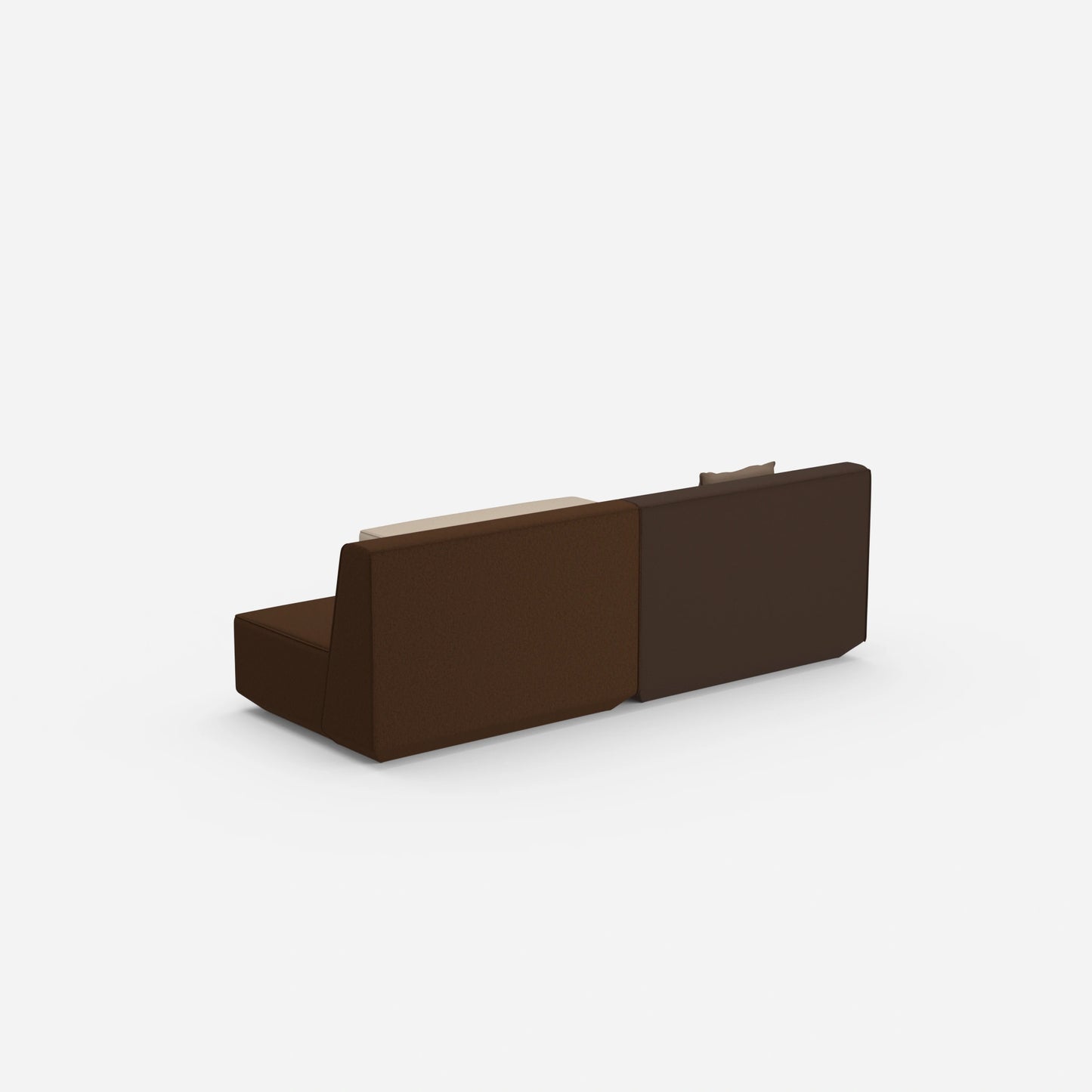 Modulares Ecksofa ohne Armlehne von hinten