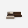 Modulares Ecksofa ohne Armlehne von vorne