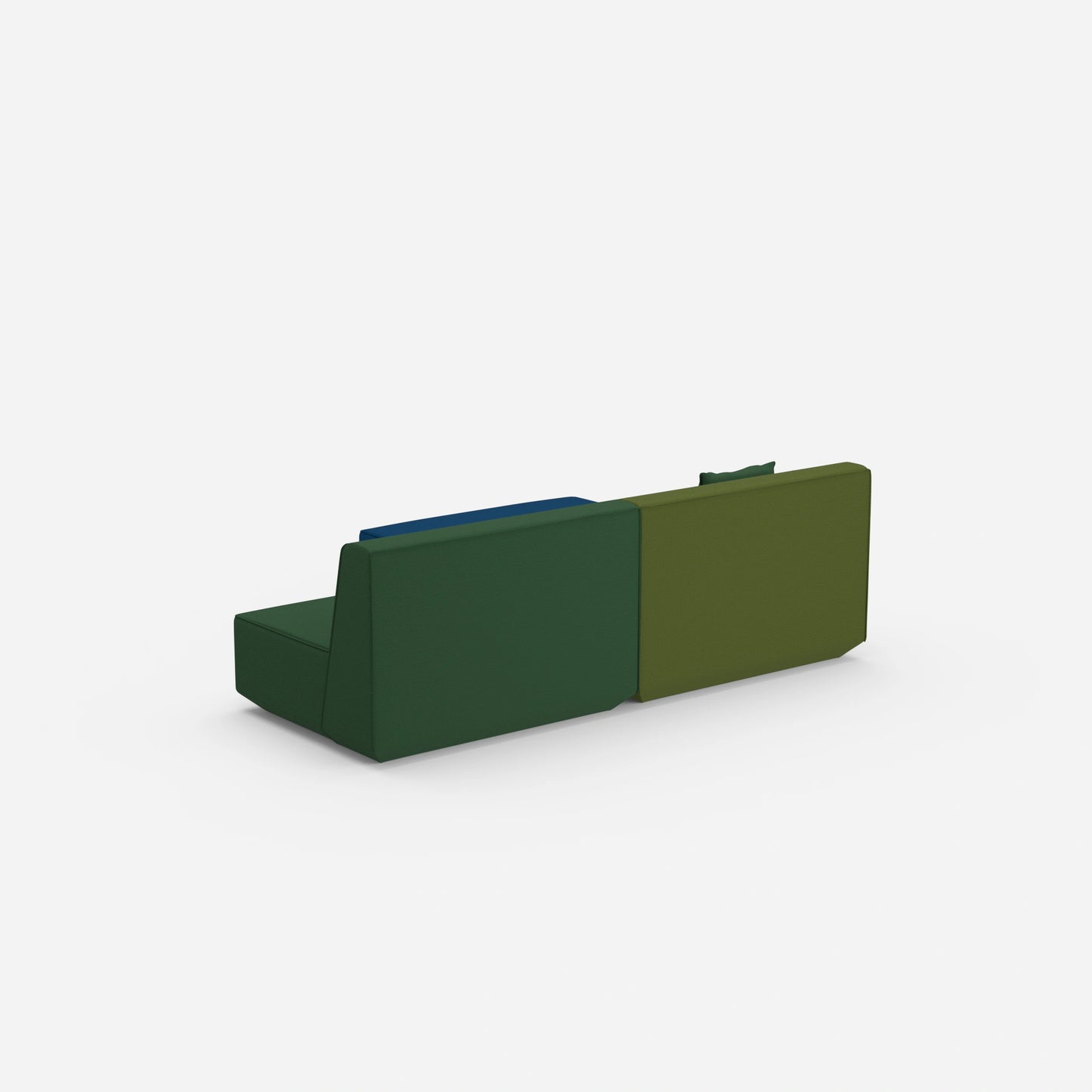 Modulares Ecksofa ohne Armlehne von hinten