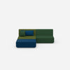 Modulares Ecksofa ohne Armlehne von vorne