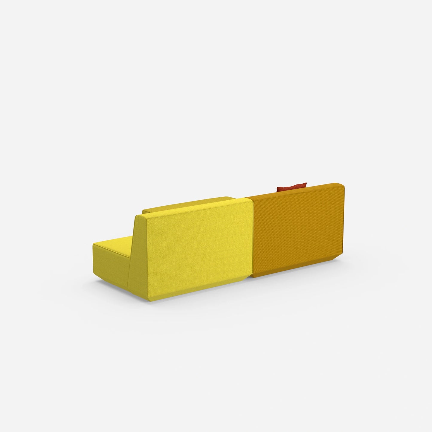 Modulares Ecksofa ohne Armlehne von hinten