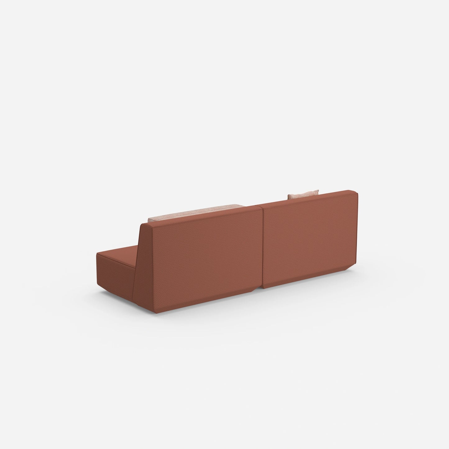 Modulares Ecksofa ohne Armlehne von hinten