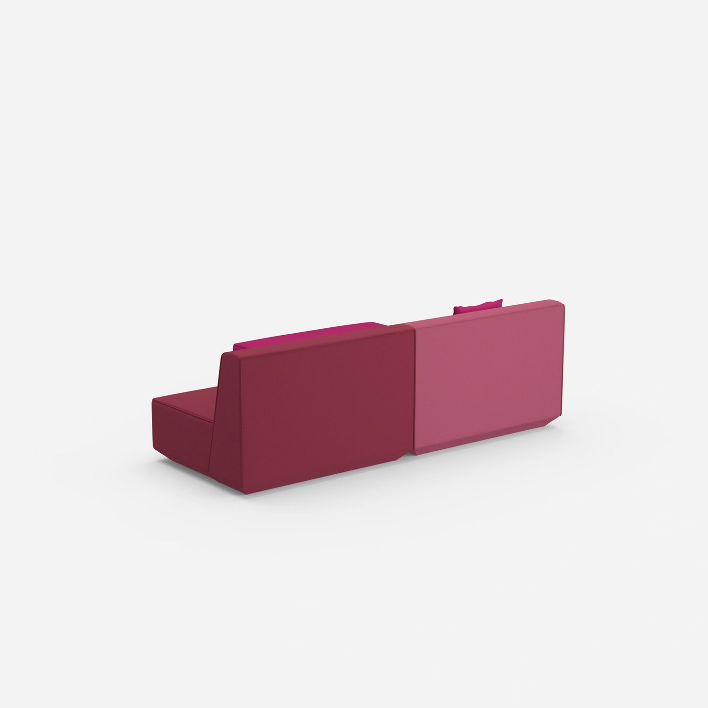 Modulares Ecksofa ohne Armlehne von hinten