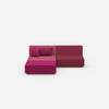 Modulares Ecksofa ohne Armlehne von vorne