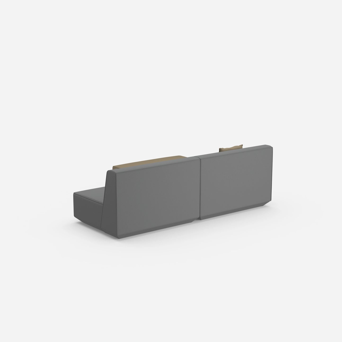 Modulares Ecksofa ohne Armlehne von hinten