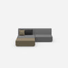 Modulares Ecksofa ohne Armlehne von vorne