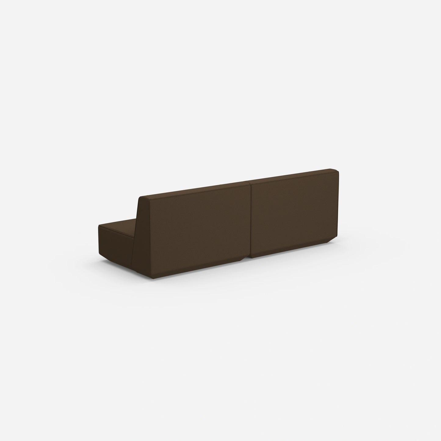 Modulares Sofa 3er in Braun von hinten