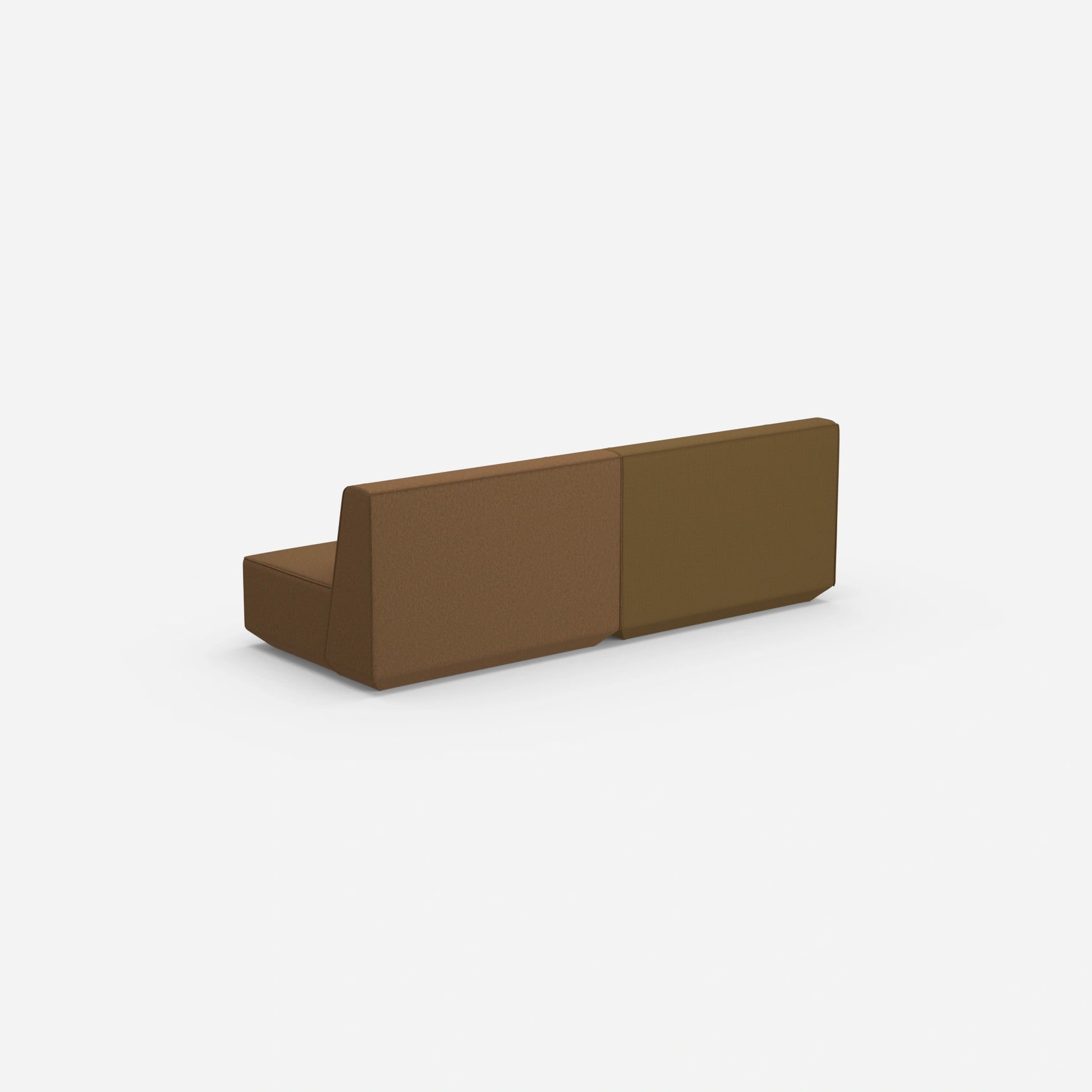 Modulares Sofa 3er in Braun von hinten