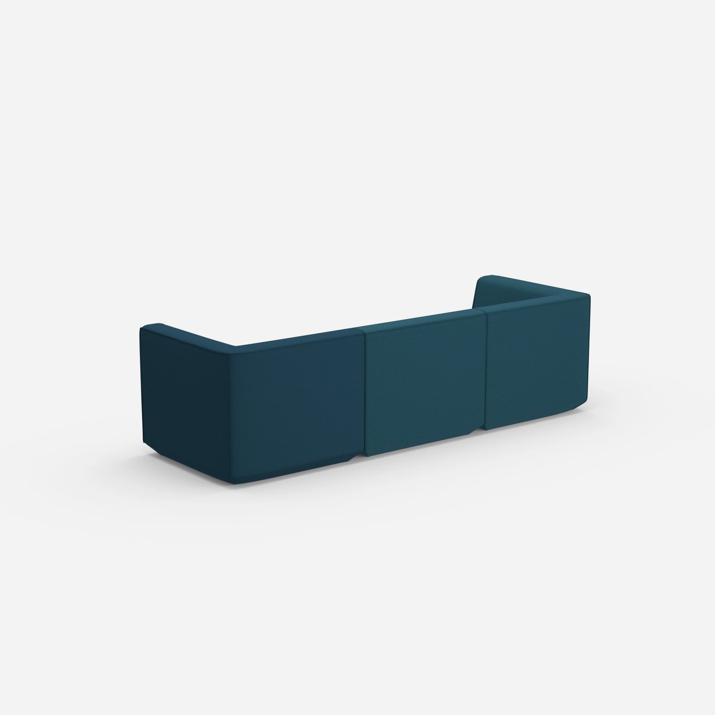 Modulares Sofa in Blau von hinten