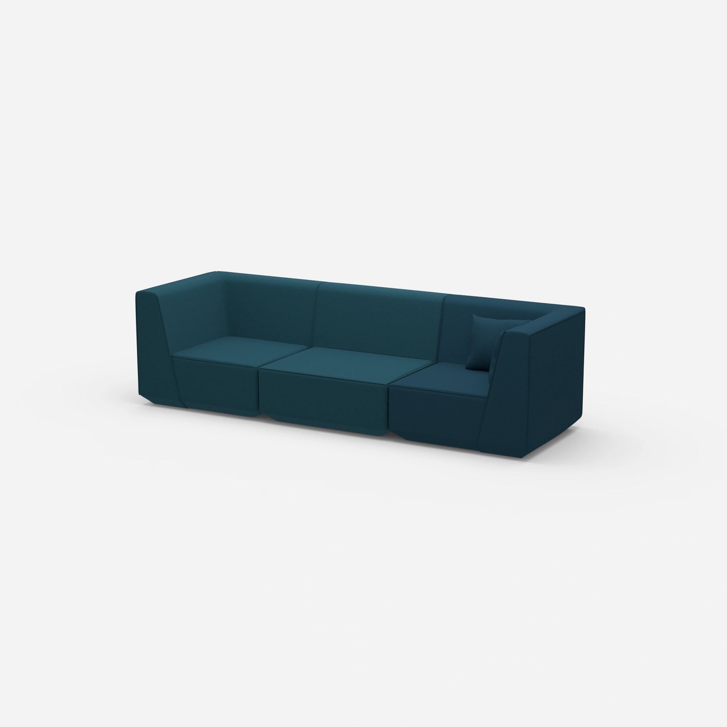 Modulares Sofa in Blau von der Seite