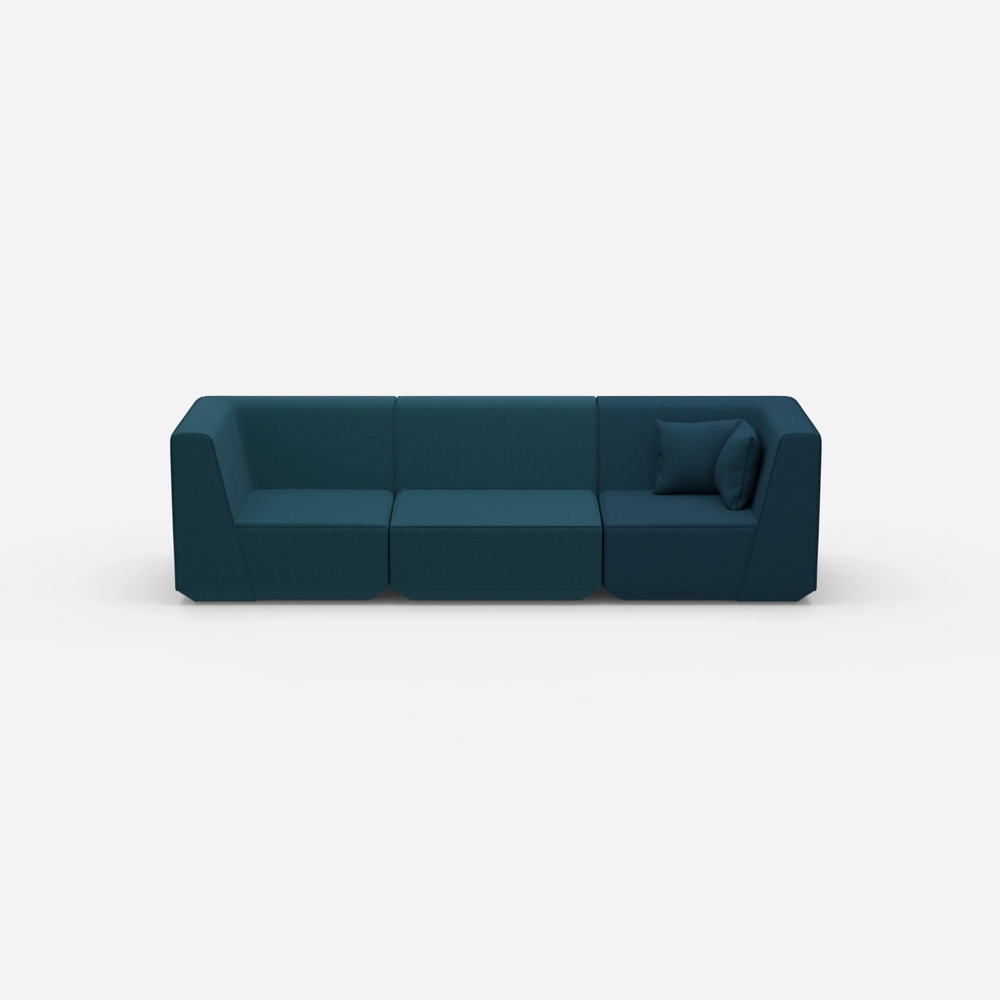 Modulares Sofa in Blau von vorne