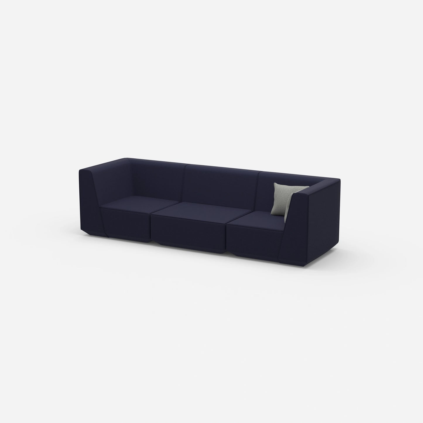 Modulares Sofa in Blau von der Seite